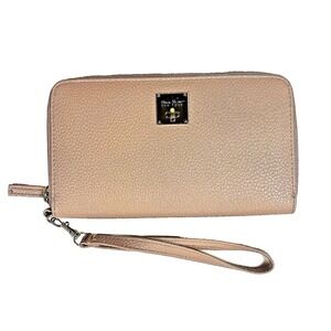 Nicole Miller‎ Wallet Wristlet Sophia Nude Pink Leather